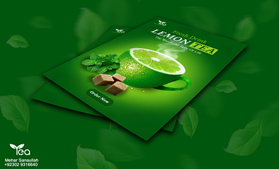 Lemon Tea Poster Design 3d ads animation banner branding canva design designer drink flyer graphic design grphic logo motion graphics posts social media tea ui