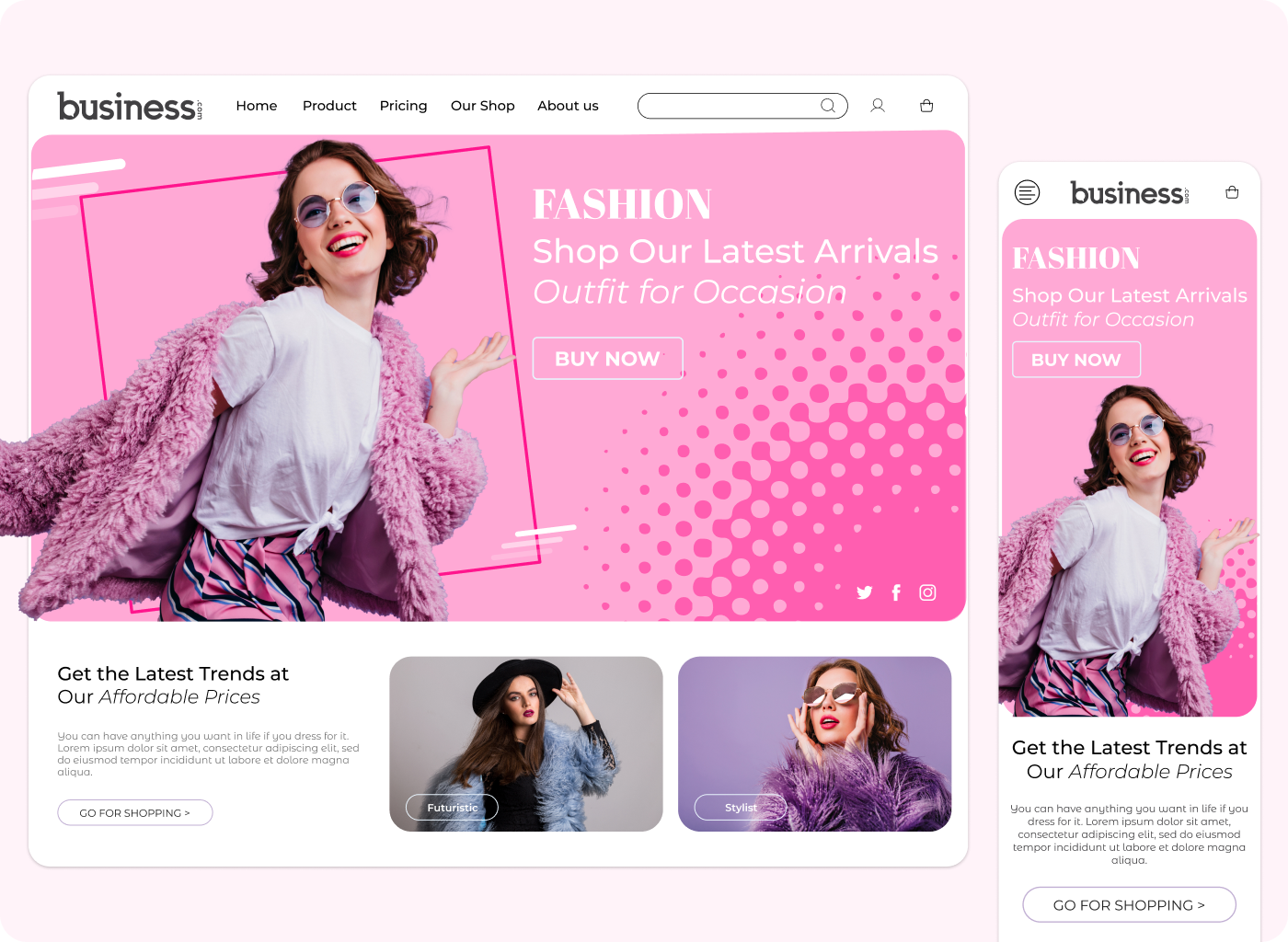 Fashion Landing Page UI by Desk Solution on Dribbble