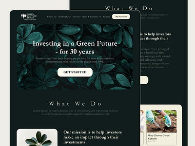 Environmental company web design design green green web ui web design website design