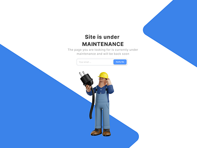 Site under maintenance comingsoon creativedesign dribbbleshot errorpage illustration maintenancealert maintenancepage notifymebutton sitedowntime siteimprovement temporaryclosure uiux underconstruction webdesign webdevelopment webgraphicdesign webillustration webmaintenance websitemaintenance websiterevival