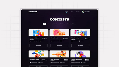 Contests Page ui