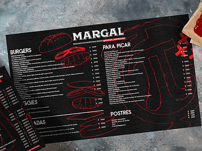 Fast Food Restaurant Menu - Margal Buenos Aires, Argentina. branding graphic design menu restaurant restaurant menu