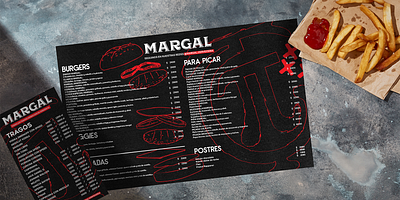 Fast Food Restaurant Menu - Margal Buenos Aires, Argentina. branding graphic design menu restaurant restaurant menu