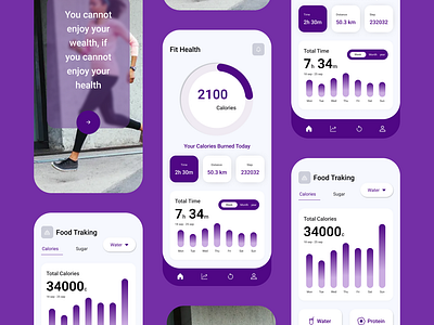 Fitness and Workout App Design animation app branding design figma fitness graphic design health tracking healty app design illustration landing page logo mental health motion graphics nutrient tracking typography ui ux vector website