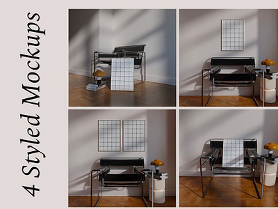 Silver Frame Mockup Bundle WYATT artwork mockup frame mockup frame wall mockup framed art mockup modern mockup photoshop mockup fram picture frame mockup poster mockup bundle print mockup bundle print shop mock ups