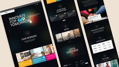 Landing page Design animation ui