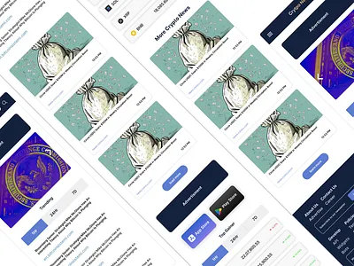 Crypto News(Landing Page) dailyui figma landingpage mobiledevelopment ui ux