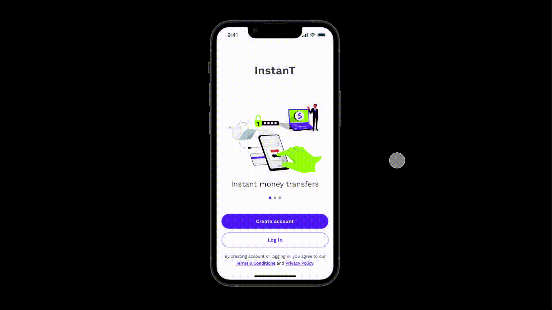 Finance app - 2. Welcome & Get started screen animation app design finance finance app get started get started screen mobile mobile app mobile design ui welcome welcome screen