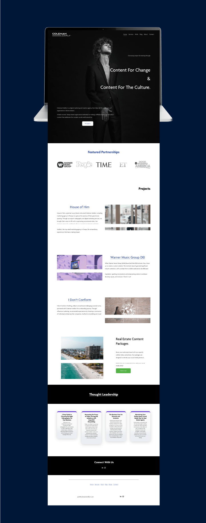 Coleman Intellect - Web Design