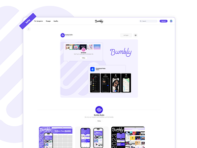 Bêta Bumbly post (update) bahance behance behance redesign bumbly bumbly.official design dribbble redesign ui update