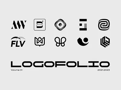 LOGOFOLIO VOL. 1 (2021–2023) adobe illustrator brand identity branding design graphic design logo logo design logofolio logos logotipo logotype visual identity