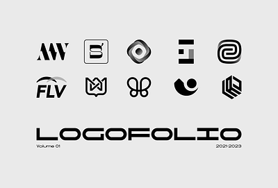 LOGOFOLIO VOL. 1 (2021–2023) adobe illustrator brand identity branding design graphic design logo logo design logofolio logos logotipo logotype visual identity