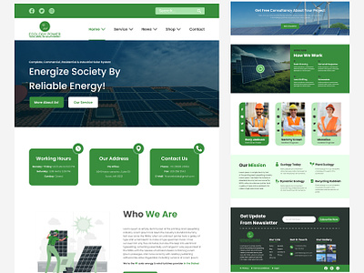 Solar Energy Website branding design energy energy website environment environmental new design renewable energy solar solar energy solar energy website solar panel solar panel website solar web solar website ui ui uiux ux website