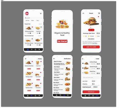 UI/UX Design of dlivery food APP design produ product design ui ux uxui