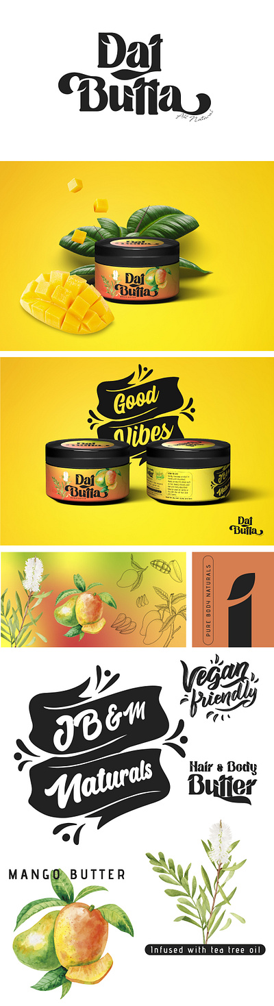 DAT BUTTA . Label Design branding cosmetic packaging design folebranding graphic design hair product packaging design illustration jar label design label design logo logo design natural products packagin packaging design product packaging vegan friendly