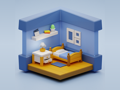 3D Bedroom 3d 3d art design environment graphic design illustration