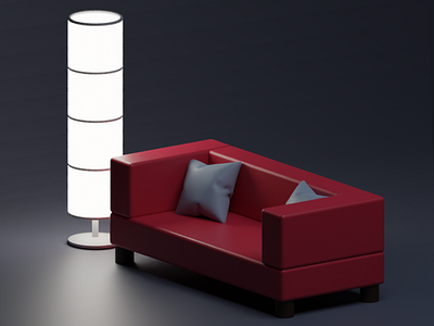 3D Sofa 3d adobe blender figma graphic design illustration
