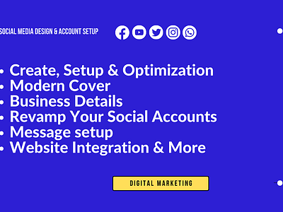 Social Media Design and Account Setup branding design concepts graphic design social media account setup social media marketing social media reach ui