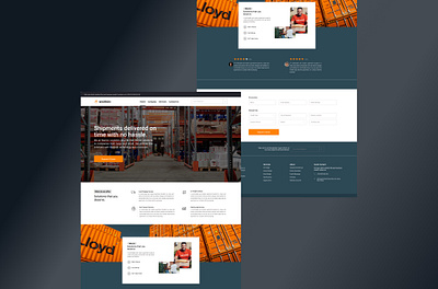 Logistics Website Landing Page design landing page ui ux website