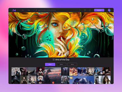 ArtMosaic – Web Design art sharing motion designs product design product designs ui ui ux web app web design webdesign