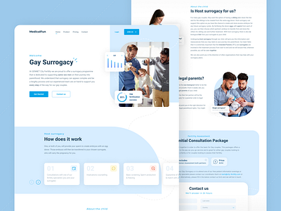 Medical website webdesign UI blue website design doctor doctor landing page gay landing page medical medical landing page medical ui medical webdesign medical website medical website ui modern medical website modern webdesign surrogacy ui ui design ux webdesign website