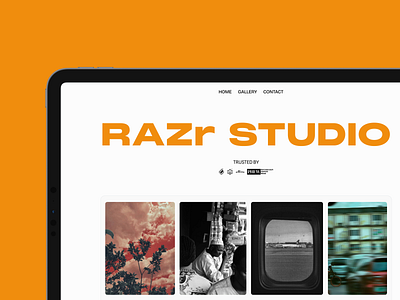 RAZr STUDIO branding concept dailyui design landing page landingpage minimal minimalist page photo photography ui website