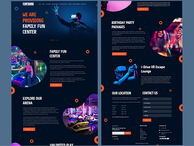 Family Fun Center design ui web figma fun center design interactive design ui user experience design ux web design website design