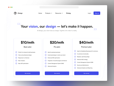 Daily UI 006 - UX UI Designer - Web design - Pricing branding crative figma pricing responsive ui uidesigner uiux usability user userexperience userinterface ux uxdesigner uxui web webdesign