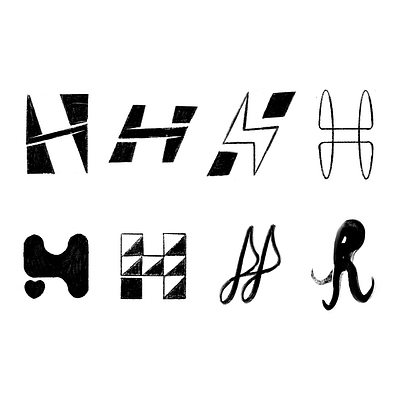 H black brand identity branding design h h logo icon illustration logo logo design logo designer logo sketch logos logotype minimal modern logo procreate sketches thunder type