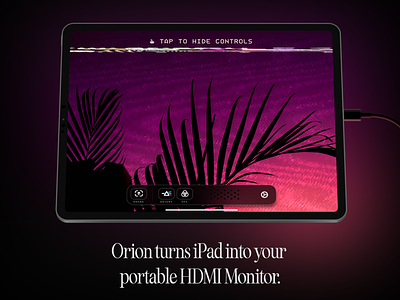 Orion — HDMI Monitor for iPad 80s eighties hdmi icon icons ipad ipados monitor orion pixel retro ui