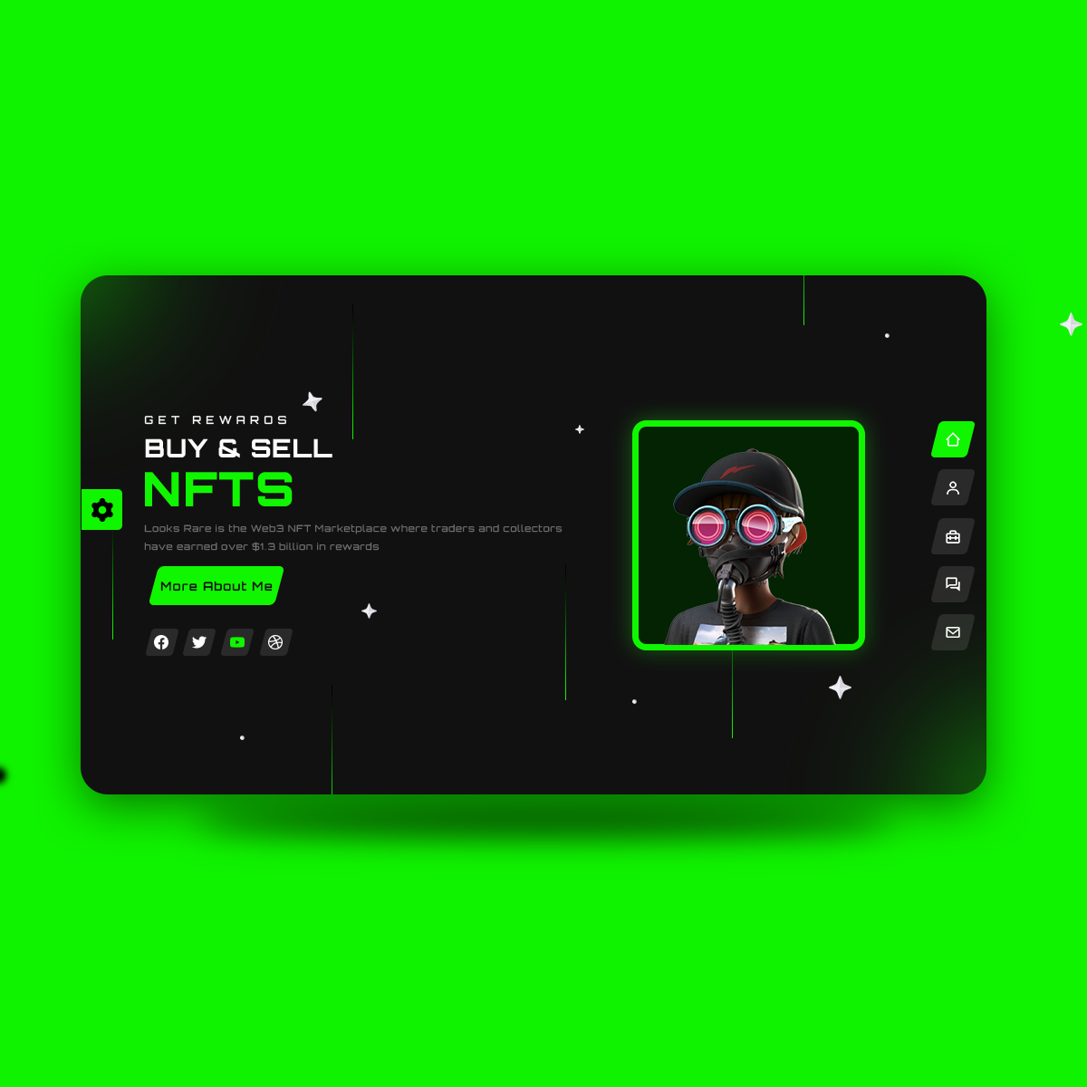 NFT Landing Page Web Design animation landing design landing page landing website nft nft landing page nft web site ui web design