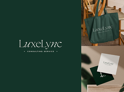 Logo — LuxeLync branding design graphic design illustration logo mockup typography vector