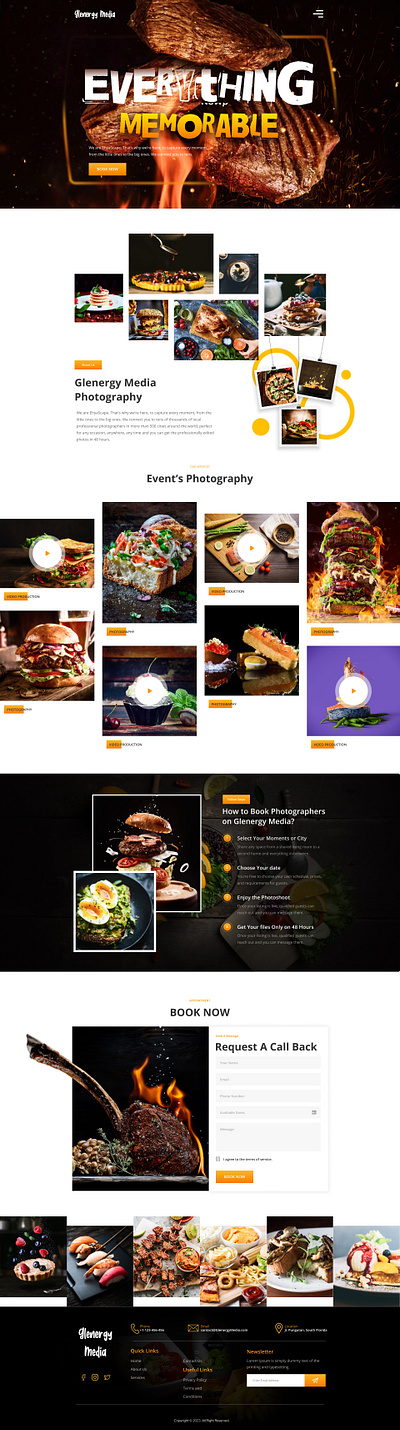 Food Photography Website figma design graphic design photoshop uiux ux user experience website design