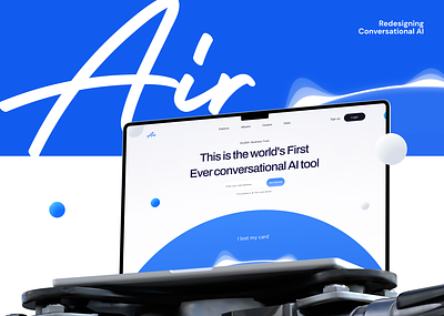 Air.ai - Redesigned Concept ai chatbot ai saas ai website design air.ai conversational ai landing page saas landing page saas website design ui web design