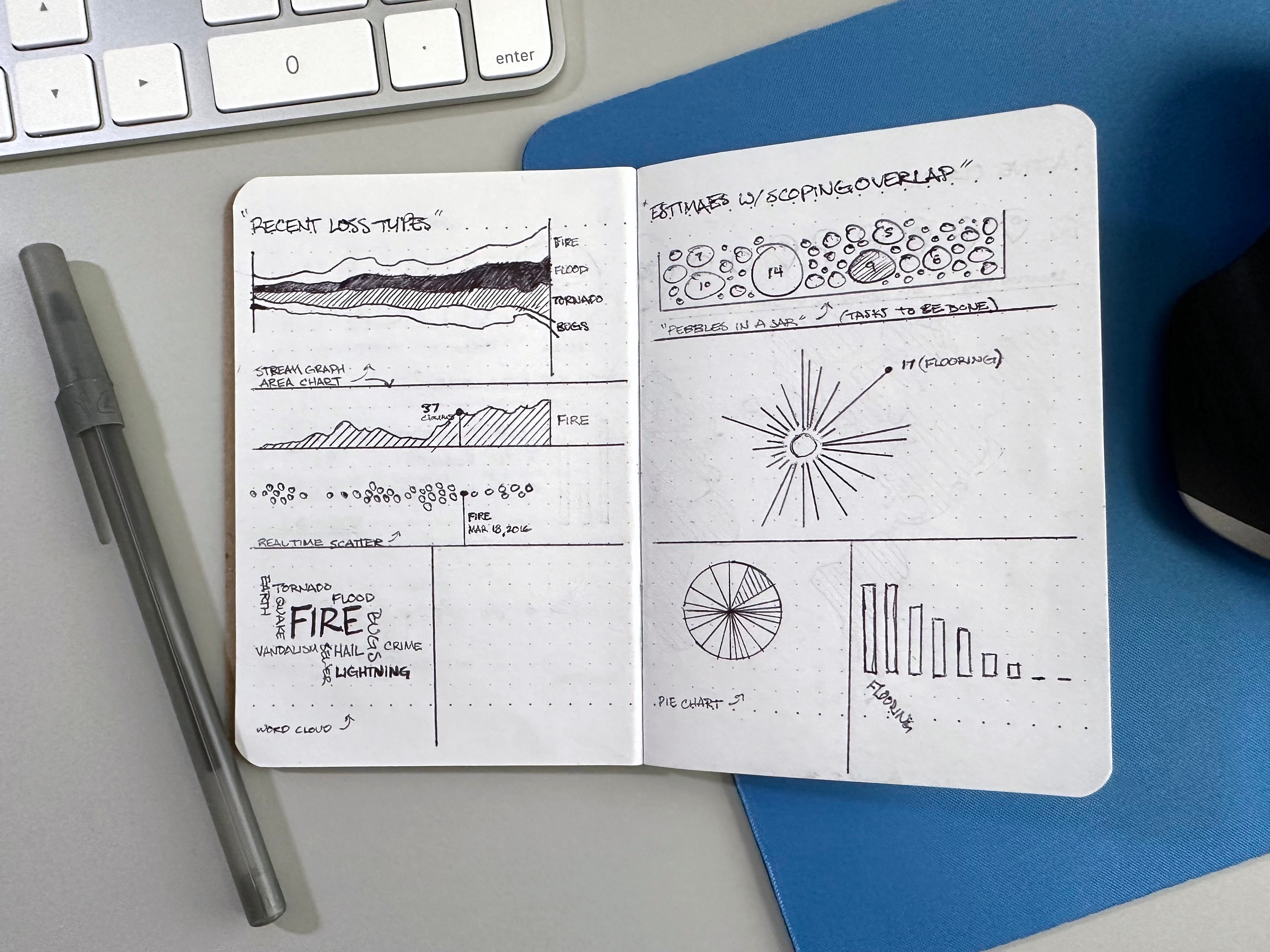 Data Visualization Sketches charts data visualization graphs illustration insurance sketch ui