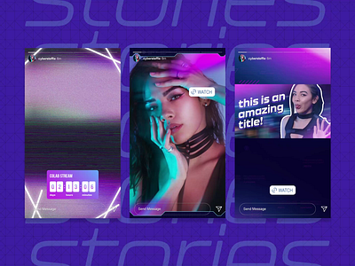 Stories - Cybersteffie branding graphic design instagram social media stories