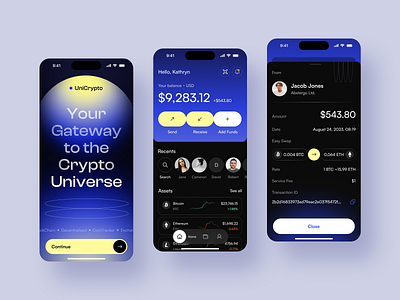 Crypto mobile app cryptoapp mobileapp ui