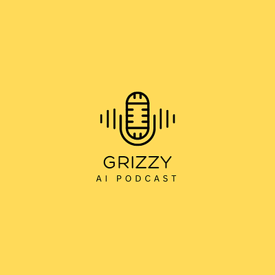 GRIZZY AI PODCAST MOCKUP DESIGN ai branding design graphic design logo podcast