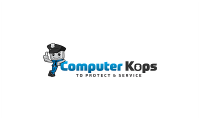 Computer Kops 3d animation branding graphic design logo motion graphics ui