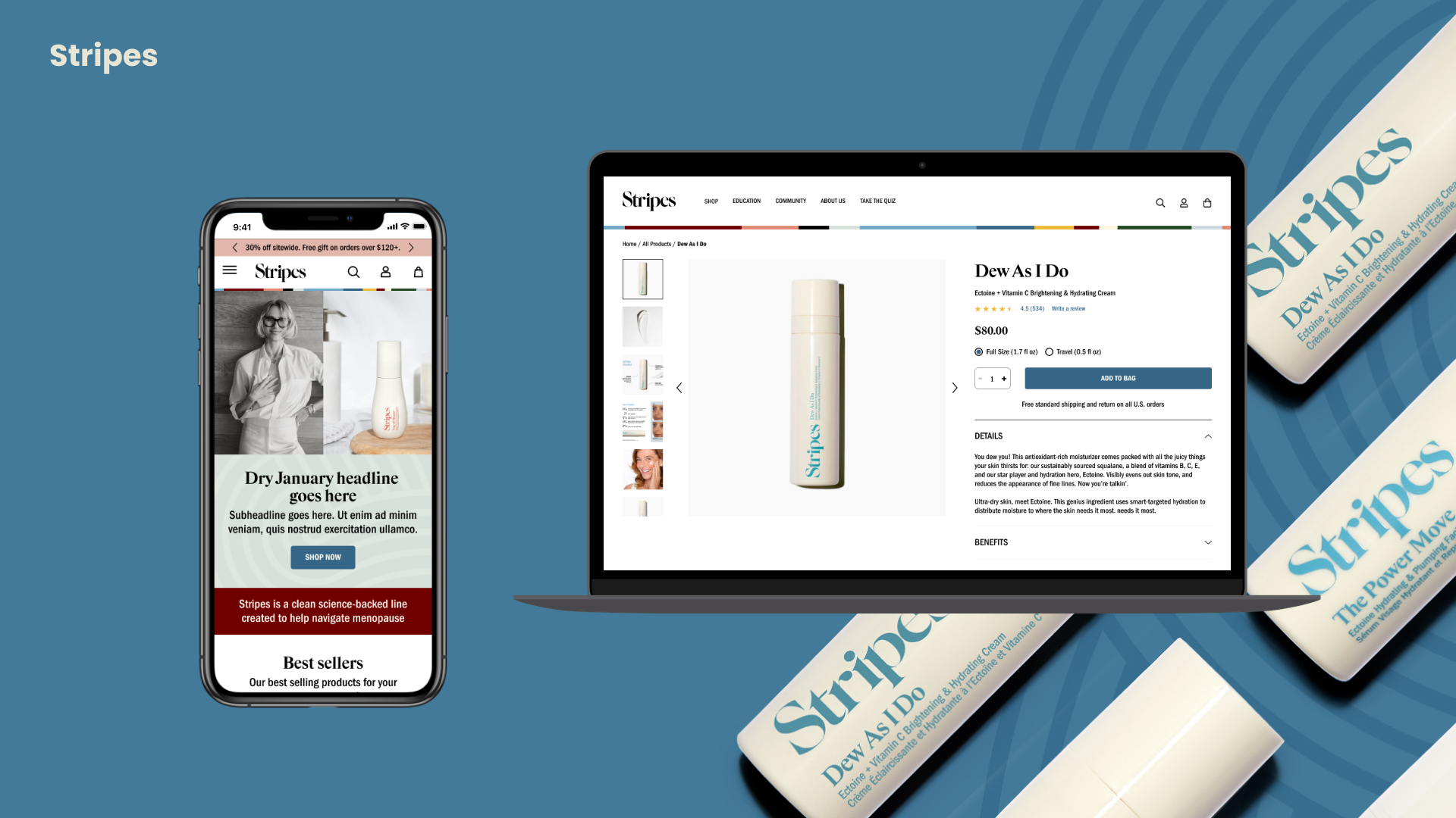 iamStripes.com - Product Launch desktop end to end design interaction design interface design mobile product design ui ux user experience