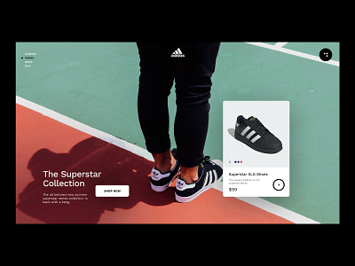 Adidas Superstar Process desktop ecommerce grid grid layout imagery interface layout lifestyle mockup process shoes sports tennis ui ux web design wireframe