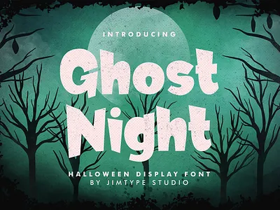 Ghost Night Display Font font halloween font halloween type