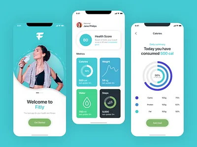 Fitly | Fitness App Design app design figma fitness health minimal mobile sports ui uidesign uiux ux