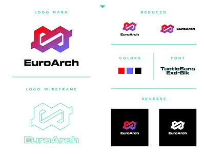 EuroArch - Logo Design - Branding app branding clean design graphic design illustration logo ui ux vector
