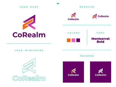 CoRealm - Logo Design - Branding app branding clean design graphic design illustration logo ui ux vector