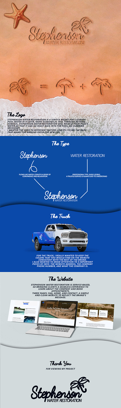 Stephenson Water Restoration | Pool Water Renewal Service branding graphic design logo photoshop pooldesign typography uiux webdesign