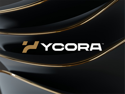 YCORA branding design gold logo wordmark