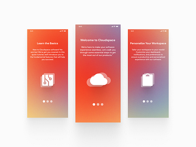 Daily UI 023 - Onboarding app branding cloud design figma gradient graphic design icon illustration logo onboard onboarding software space ui ux work