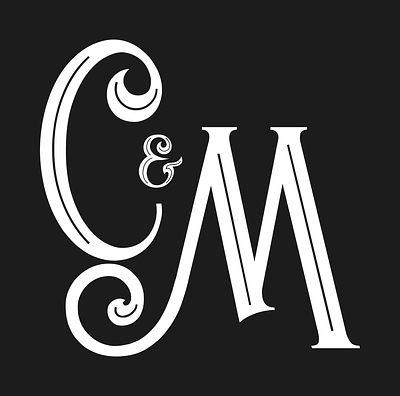 C&M Wedding Wordmark design logo wedding