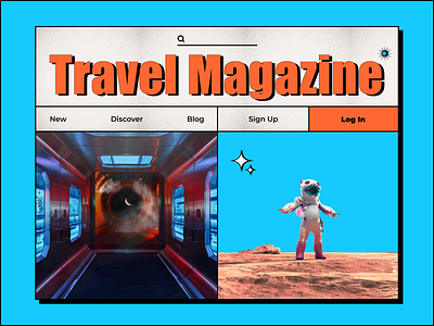 Website for The Travel Magazine brutalism made in figma neubrutalism travel magazine website ui web web design website concept